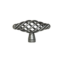 5 Pack Antique Pewter Bird Cage Birdcage Oval Nest Twist Wire Swirl 2-3/8" (60mm) Kitchen Cabinet Drawer Hardware Pull Knob 1338-60