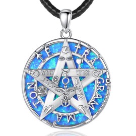 EUDORA Harmony Ball Witcher Pentagram Chain Ring for Men and Women, 925 Sterling Silver, Tetragrammaton Runes Necklace, Amulet, Vintage Pendant, Energy Jewellery, Gift for Women and Men, Sterling