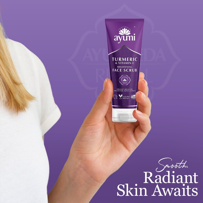 Ayumi Turmeric Brightening Face Scrub | Ideal Scrub with Vitamin