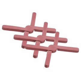 uxcell 3 Pcs Foldable Silicone Trivet, Trivet Mats for Hot Pots and Pans, Expandable Anti-Slip Heat-Resistant Pad Pot Holder for Dishes Cups Kitchen Countertop Tabletop, Pink