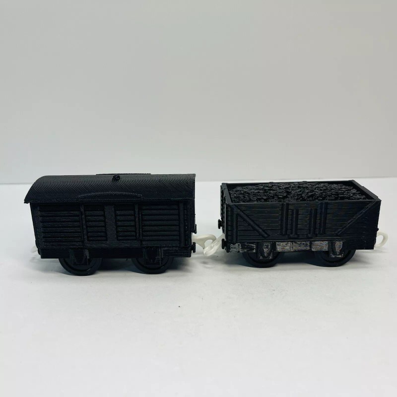 Thomas & Friends Trackmaster Custom Black Troublesome Truck Train READ!!