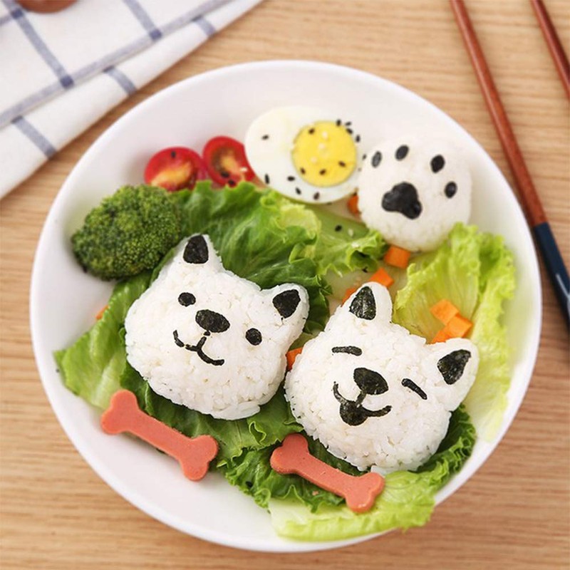 Fellibay Sushi Making Kit Rice Ball Molds Bento Accessories Sandwich