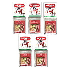 5 Pack - Christmas Snowman Soup Kit - Hot Chocolate, Funny, Novelty Party Favor, Kids, Stocking Stuffer