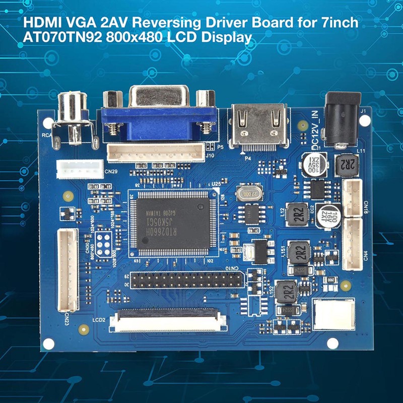 HDMI VGA 2AV Reversing Driver Board for 7inch AT070TN92 800x480