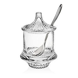Godinger Crystla Jam Jar with Stainless Steel Spoon