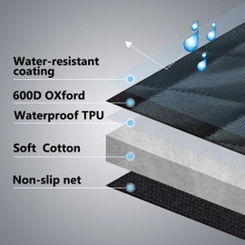 Vailge Extra Large, 100% Waterproof Dog Seat Cover for Back Seat with Zipper Side Flap, Heavy Duty car Hammock Pet Seat Cover for Cars Trucks suvs