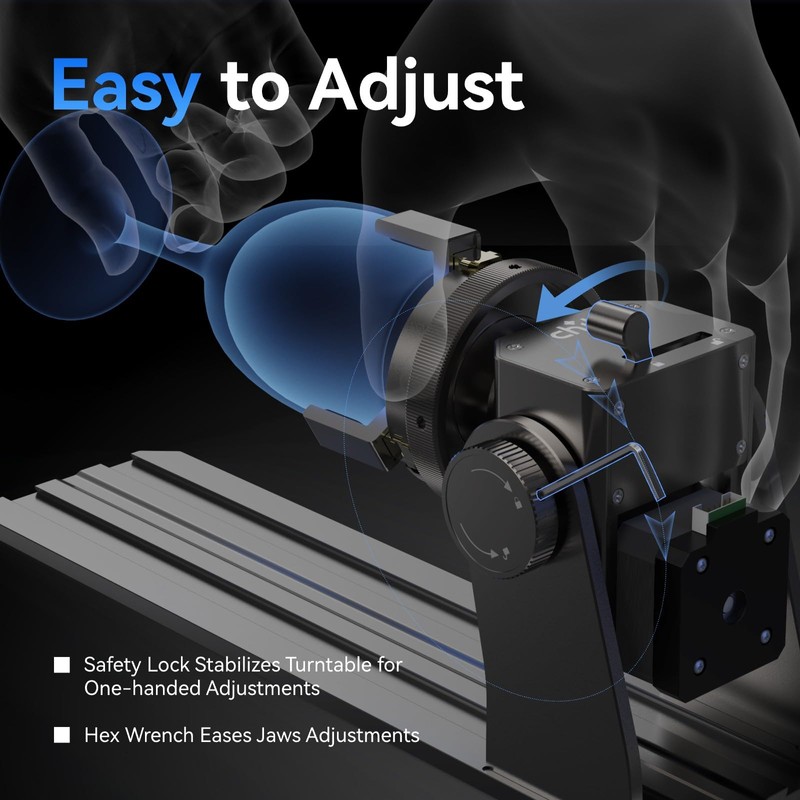 Chitu Systems Upgraded RR1 Rotary Roller,180° Angle Adjustment Jaw Roller,