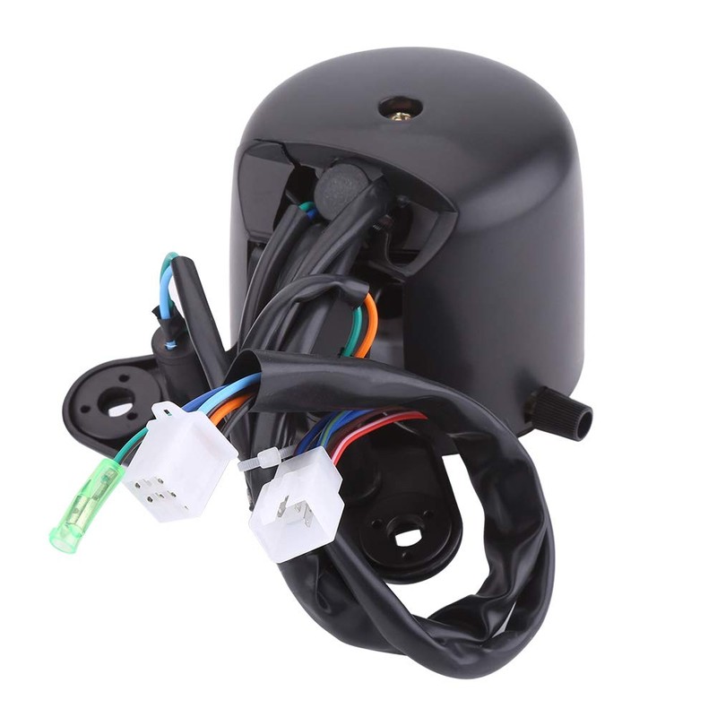 KIMISS Motorcycle Dual Odometer, Universal Speedometer, 12V Metal Plastic Hytrack