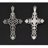 Fashion Jewelry CROSS CELTIC IRISH Pendant 26" Plated 925 Sterling