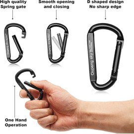 Oupeng sky Carabiner Clip, 855lbs,3" Iron Heavy Duty Caribeaners for Hammocks, Camping