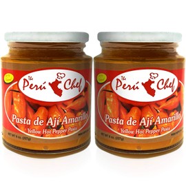 PeruChef Pasta de Aji Amarillo 8oz | Peruvian Yellow Hot Pepper Paste 2 Pack