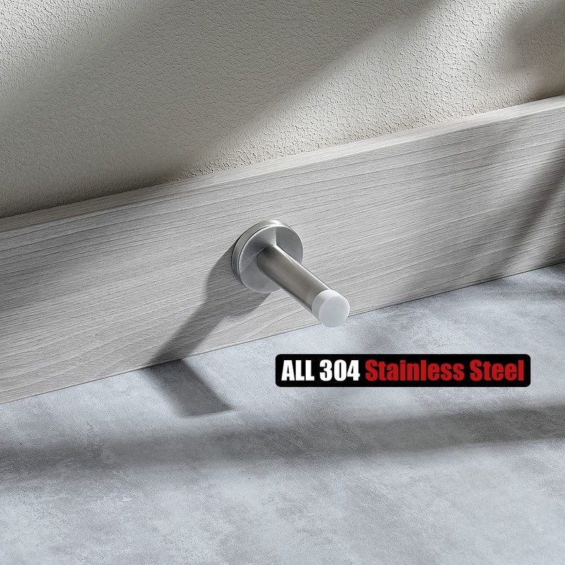 JQK Door Stopper, 304 Stainless Steel Thicken 1mm Sound Dampening