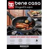 Bene Casa - Black Nonstick Aluminum Frying Pan with Glass