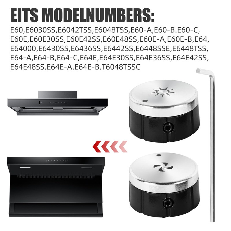 FIX ZHANG SV08355 Blower and Light Knobs Replacement for Range