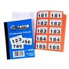 Bingosupermarket Raffle Tickets 1-1000 Cloakroom Tickets - Assorted Colours bordered.
