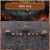 Golden Mini DND Dice Set, DND Metal Tiny Mini Small