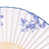 QIRMIZI 10 Pieces Handheld Fans, Silk Folding Fans, Floral Folding