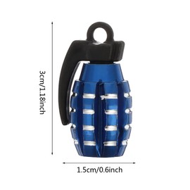 Nifocc Pack of 20 Tyre Air Valve Cover Grenade Shape Valve Cover Metal Tyre Valve Caps for Car Bicycle Motorcycle Truck Scooter - Red Black White Blue Yellow