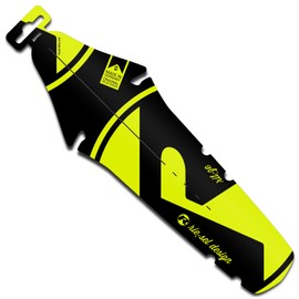 Riesel Design - rit:ze - 2 x Mudguard for the Saddle/Road Bike Rear Mudguard - Easy to Install Bicycle Mudguard/Rear Wheel Mudguard for Any Wheel Size (Neon Yellow)