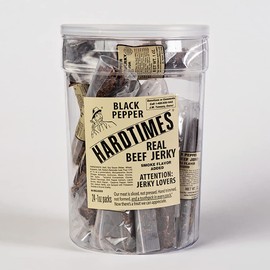 Hardtimes Handcrafted Beef Jerky - Black Pepper Flavor - 24 Pack of 1 oz. Bags