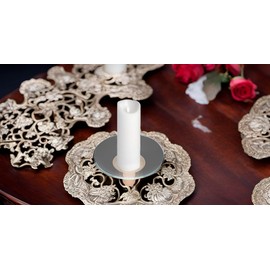 Biedermann & Sons Candle Bobeches, Box of 12, Deep Glass Style