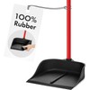 Dustpan with Handle by Ravmag- Solid Natural Rubber Construction- 29”