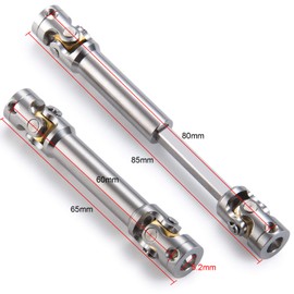 AXspeed Metal Drive Shaft for 1/14 RC Tamiya Tractor Climbing Trailer Upgrade Accessories (60 mm - 80 mm)
