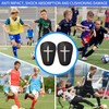 4Pcs Black and White Cross Protective Soccer Shin Pads,Mini Football
