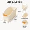 3pcs Curved Plastic Storage Bins for Home Organization - Open-Front