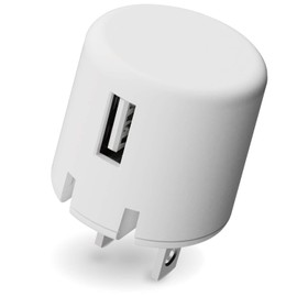 Elecom MPA-ACU07WH AC Charger, USB-A x 1 Port, For Smartphones, 1.0A Output, White