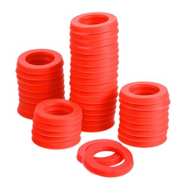 40 Pcs Garden Hose Washers Red Rubber Garden Hose O Ring with Heavy Duty Silicone Washer Gasket Combo Pack for All Standard 3/4 Inch Fittings and Water Faucet
