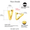 FOCALOOK Gold Earrings for Men Triangle Stud Earrings Stainless Steel