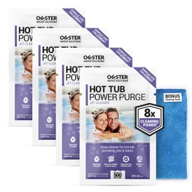 Bio Ouster Power Purge Hot Tub Jet Cleaner Kit - Spa Purge Hot Tub Cleaner for The Jets and Tubes, Hot Tub Purge Cleaner, Spa Cleaner, Inflatable Hot Tub Chemicals, Spa Chemicals for Hot Tub (4-Pack)