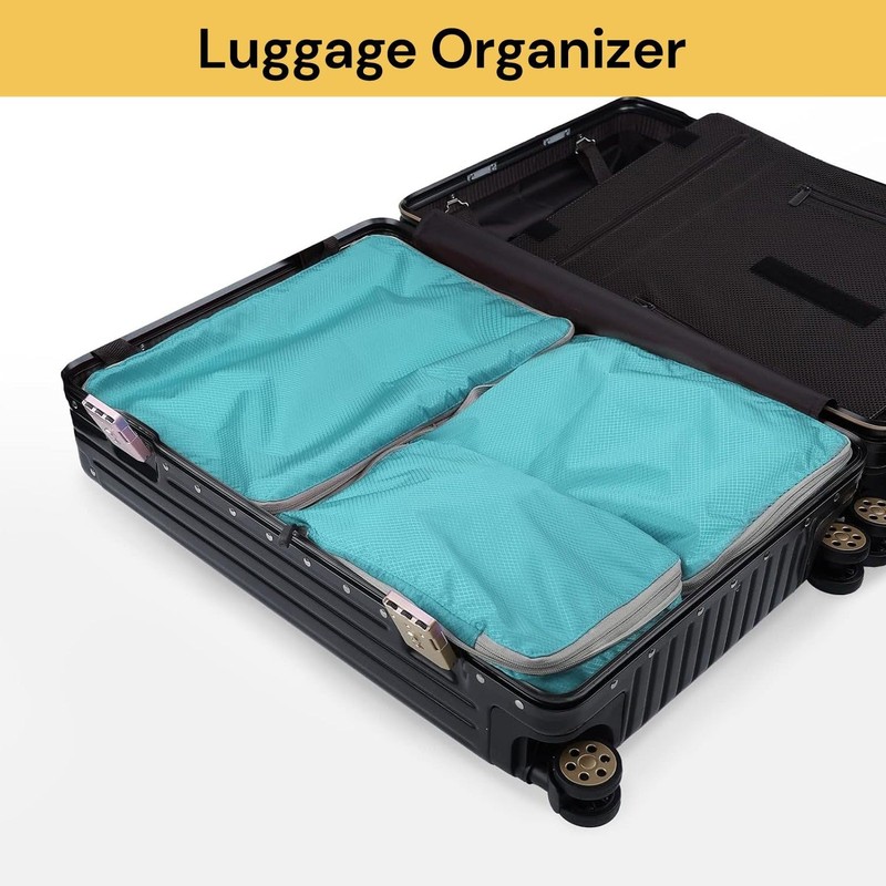 Spendeal 3PCS Compression Packing Cubes For Travel Packing Organisers Vacation