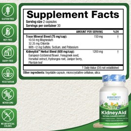 RIDGECREST HERBALS KIDNEY AID, 60 CAP