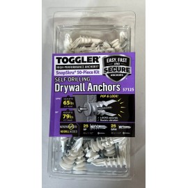 Toggler SnapSkru Drywall Anchor 50 Piece Kit 57125 Brand New