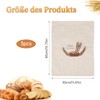 Pack of 3 Linen Bread Bags, 40 x 30 cm