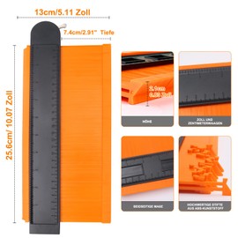 Contour Gauge with Lock, 10 Inches/25 cm, Contour Gauge, Large Contour Reproduction Gauge, Contour Gauge, Profile Gauge, Woodworking Tools, Laminate Laying Set, Birthday Gift for Men