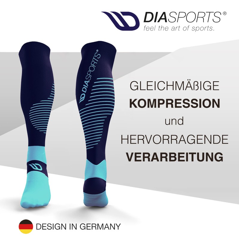 Diasports Runstars Compression Socks for Marathon & Triathlon, High-Quality Compression