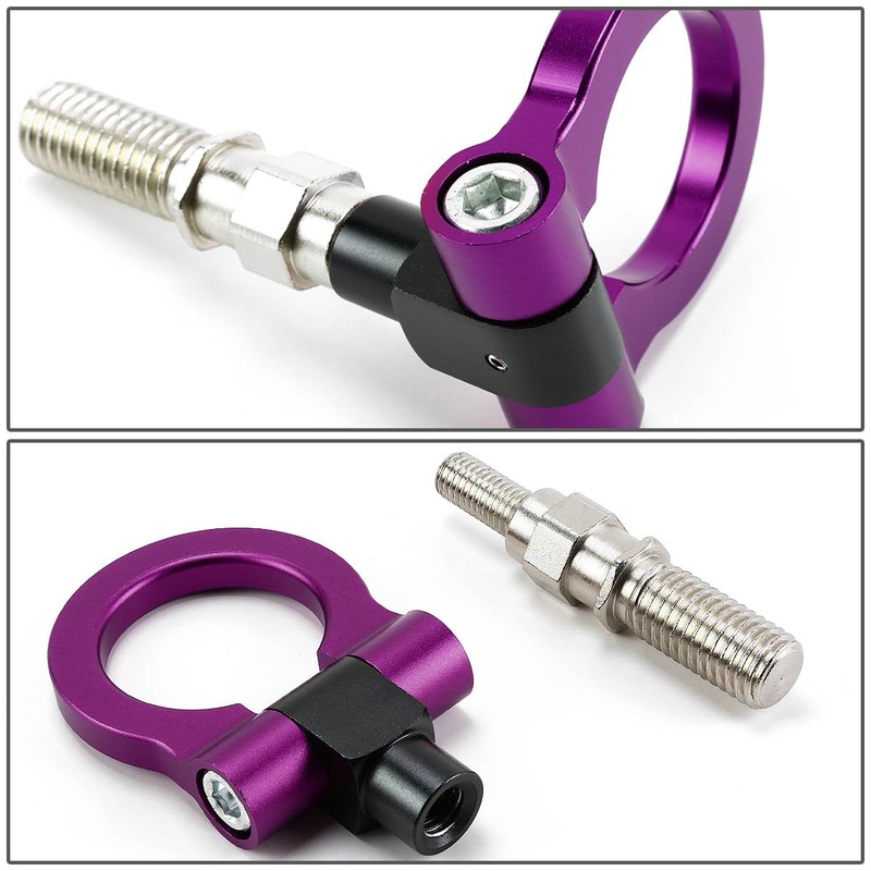 DNA MOTORING Purple Aluminum Front/Rear Japanese Car Trailer Tow Hook
