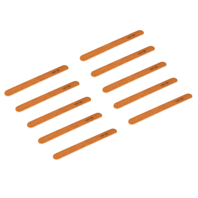10pcs Nail File Professional Wood Core Reusable Double Sides Washable