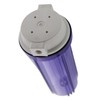 Hydronix HF2-10CLWH14, 10" Clear Housing with White Flat Cap For