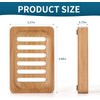 Kandid Teak Wood Soap Dish, Single Pack Waterproof Self Draining