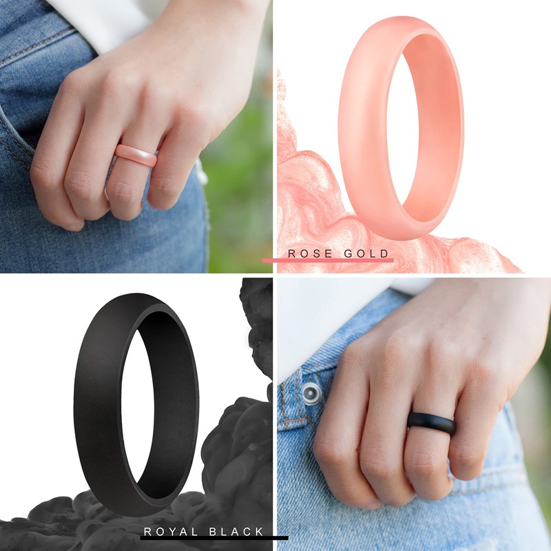 ThunderFit - Alianza de silicona, anillo de goma de 5.5
