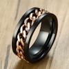 LEEYA NL11 8MM Stainless Steel Rings for Men Engagement Wedding