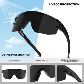 KALIYADI Polarized Sport Sunglasses-Men-Women Cycling-Sunglasses: Running Sun Glasses Driving Fishing UV400 3packs