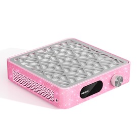 Purtato Nail Dust Collector, Powerful Vacuum Fan Vent Dust Collector Extractor Dust Suction Machine for Acrylic Nails Polishing, Nail Salon,Pink Diamond