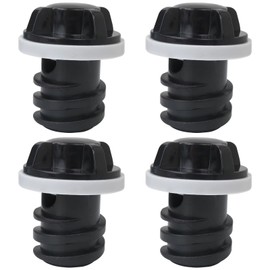 4X Cooler Plug for Y*TI, Black Leak Proof Drain Replacement Plugs for YEETI TunNdra Roadie Tank Coolers & for R*IC Coolers Update by lingsee