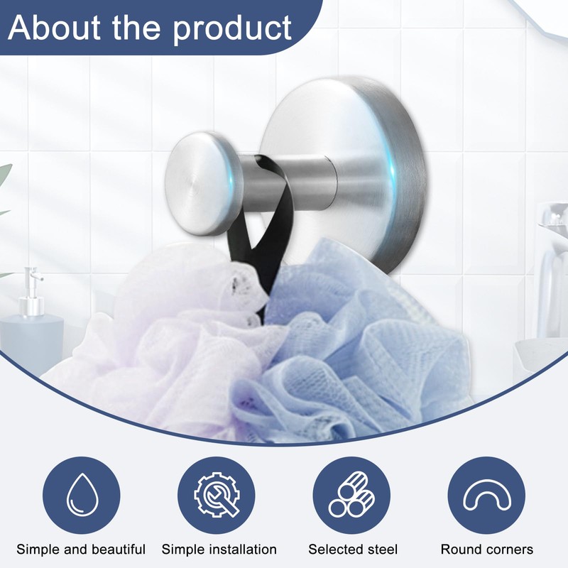 HhBdy Suction Hooks Door Hooks for Shower for Hanging Towel