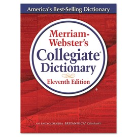 Merriam-Webster 11th Edition Collegiate Dictionary Printed/Electronic Book, red, 2.1"" x 7.3"" x 9.9"""